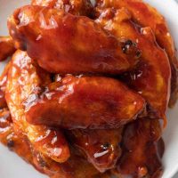 Copycat Mumbo Sauce recipe over wings