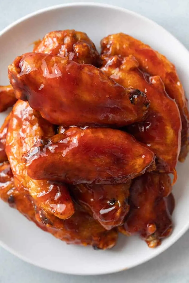 Copycat Mumbo Sauce recipe over wings