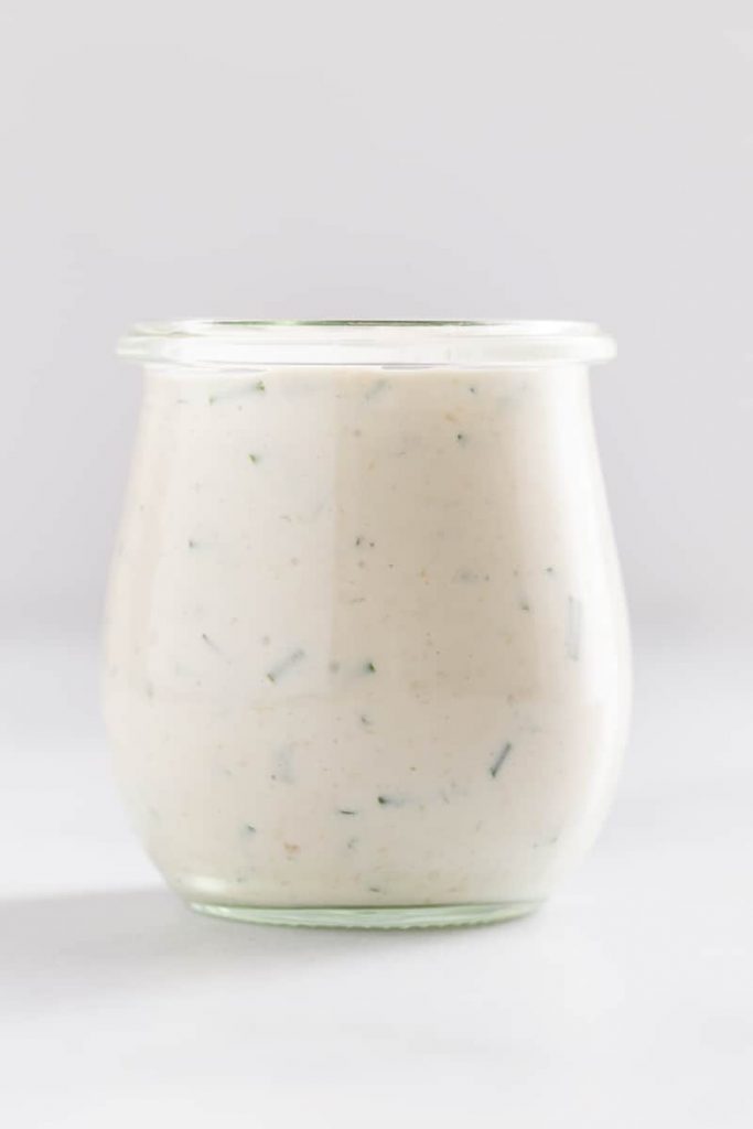 Jar of horseradish cream sauce