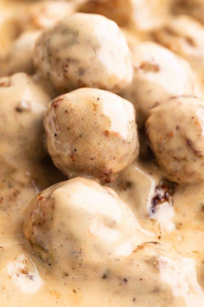 Swedish Meatball Sauce Closeup