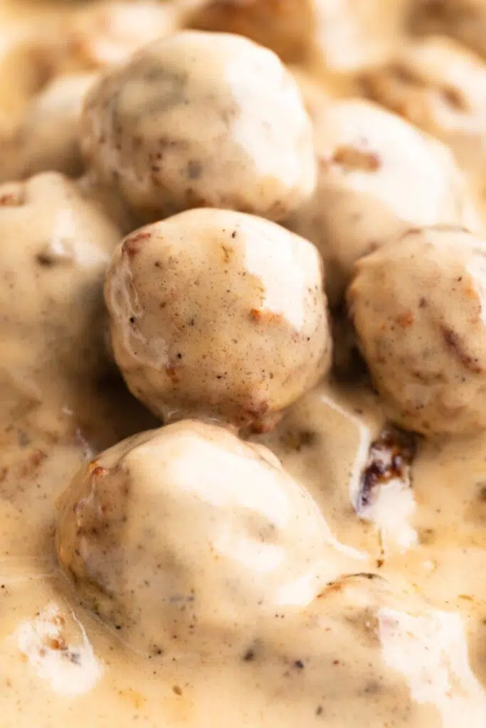 Swedish Meatball Sauce Closeup