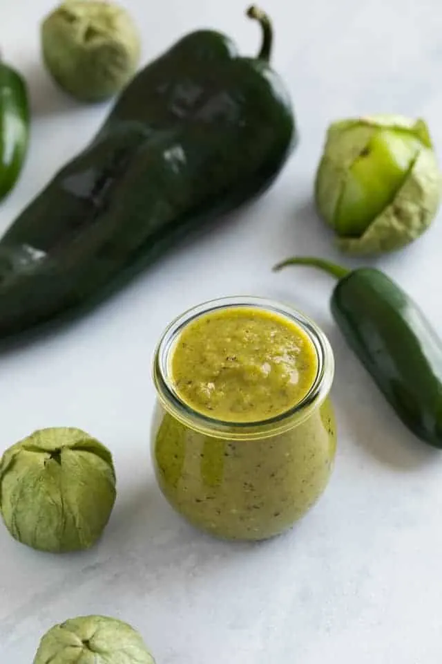 A jar of Green Enchilada Sauce 