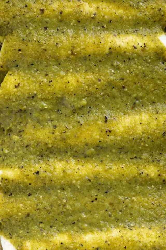 Green Enchilada Sauce closeup