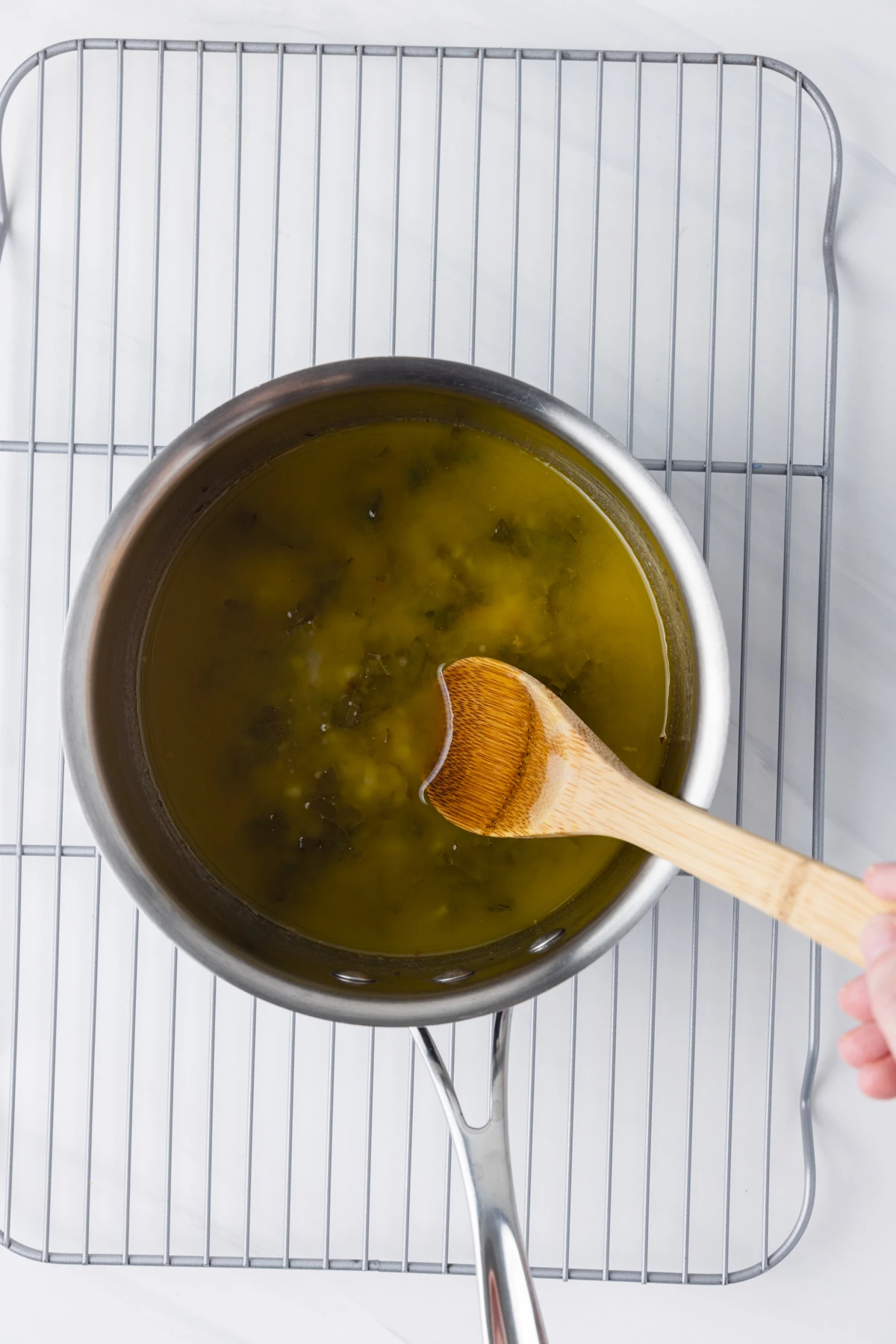 Cooked ingredients in a pot