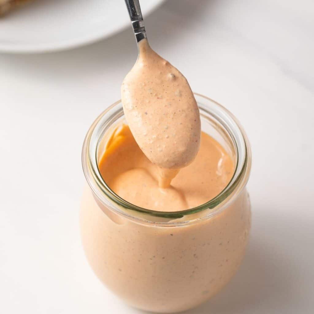 Burritos sauce in a jar.