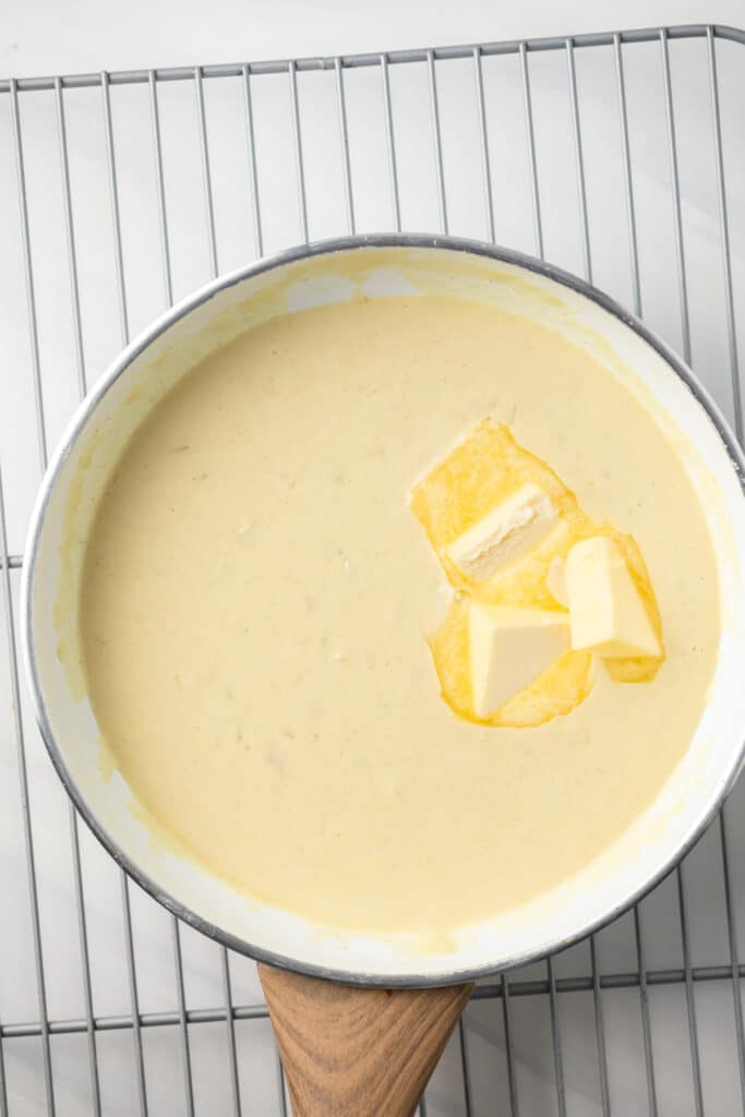 Dijon mustard sauce with butter.