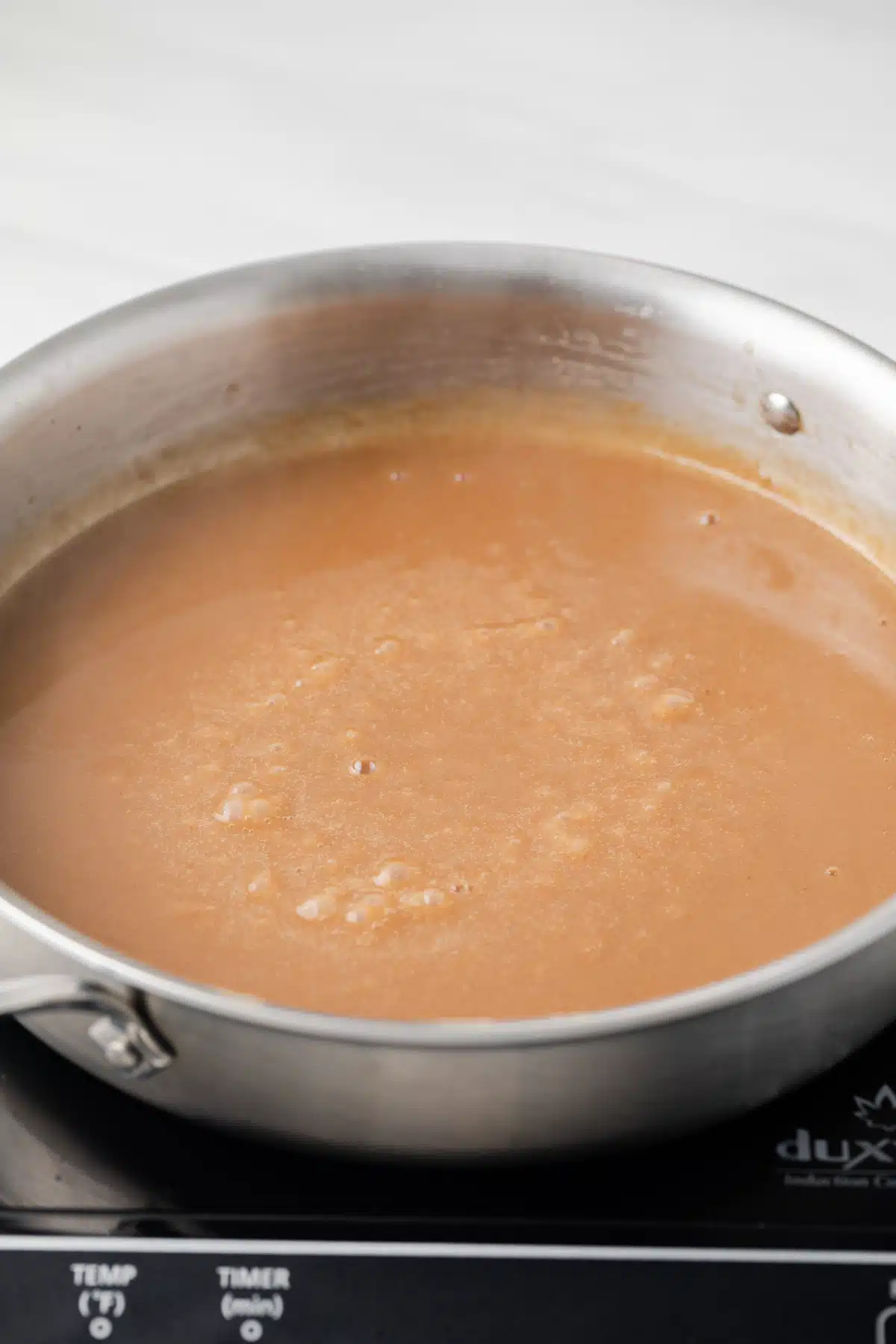 Gravy made with roux sauce.