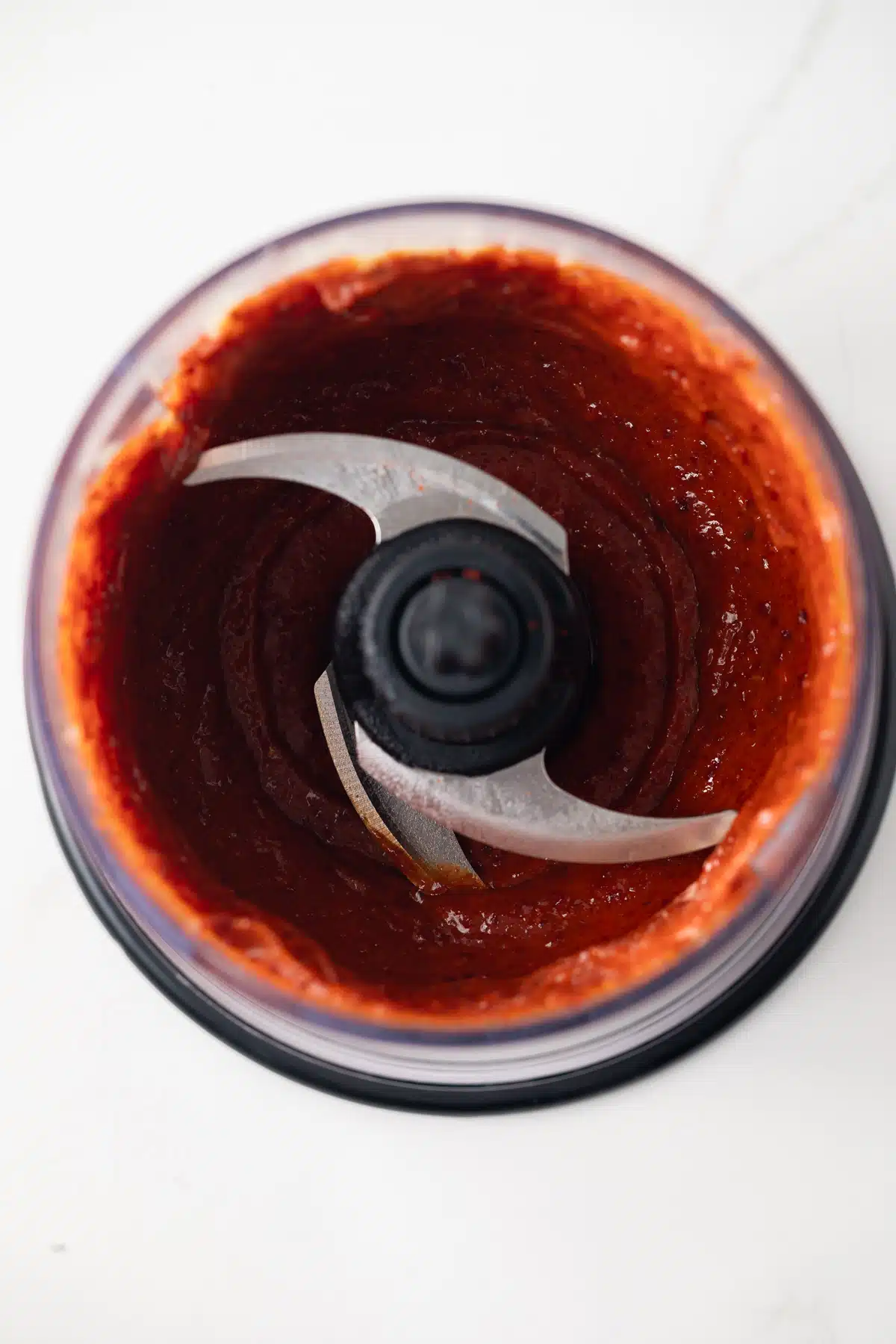 Gochujang in food processor bowl.