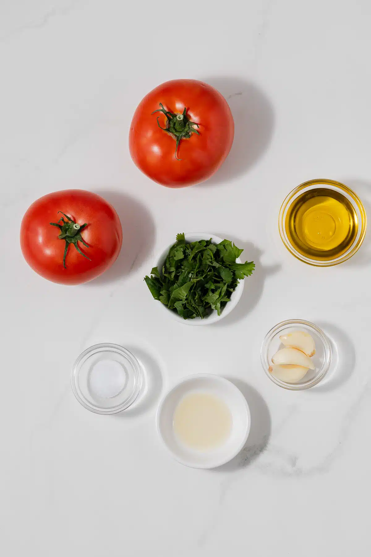 Ingredients for empanada dipping sauce.