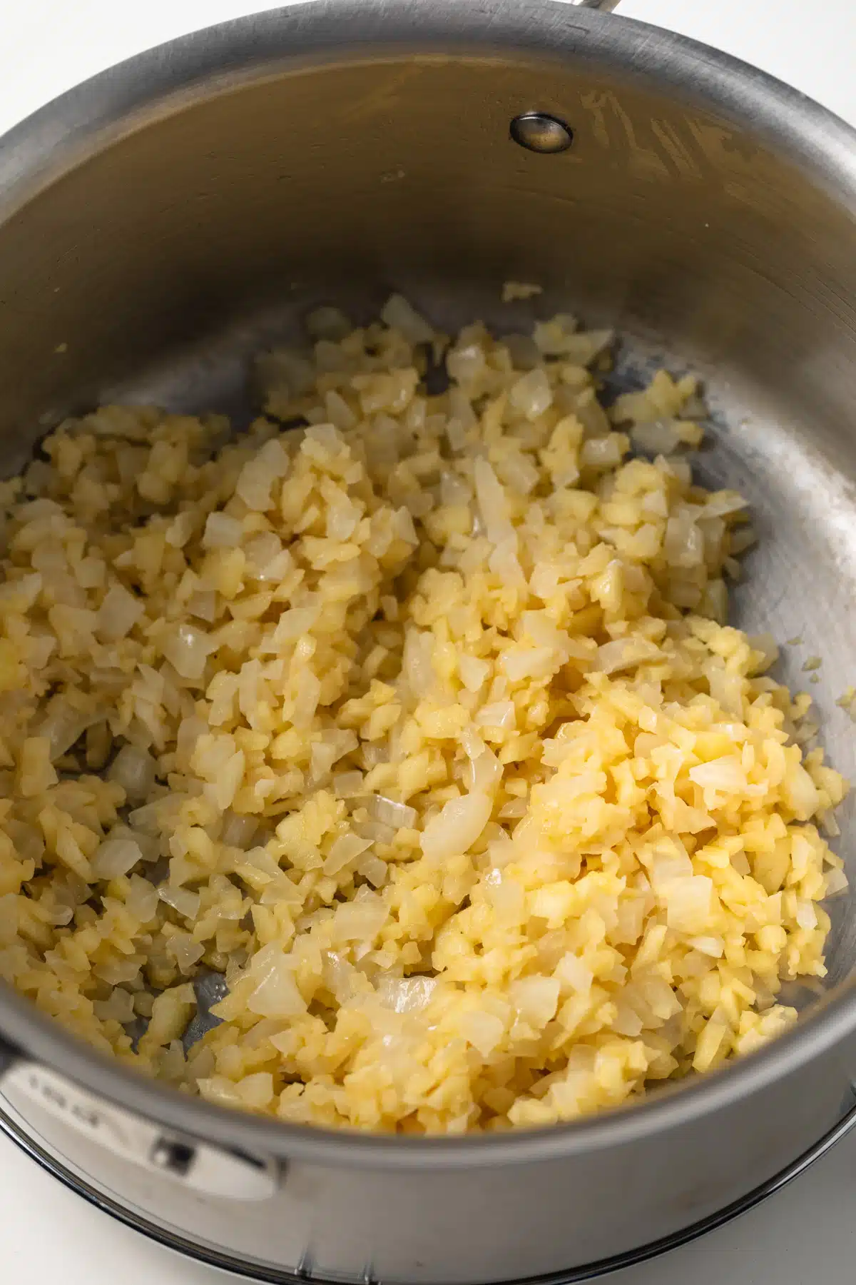 Sauteed apple and onion.