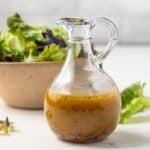 Italian dressing in a decanter.