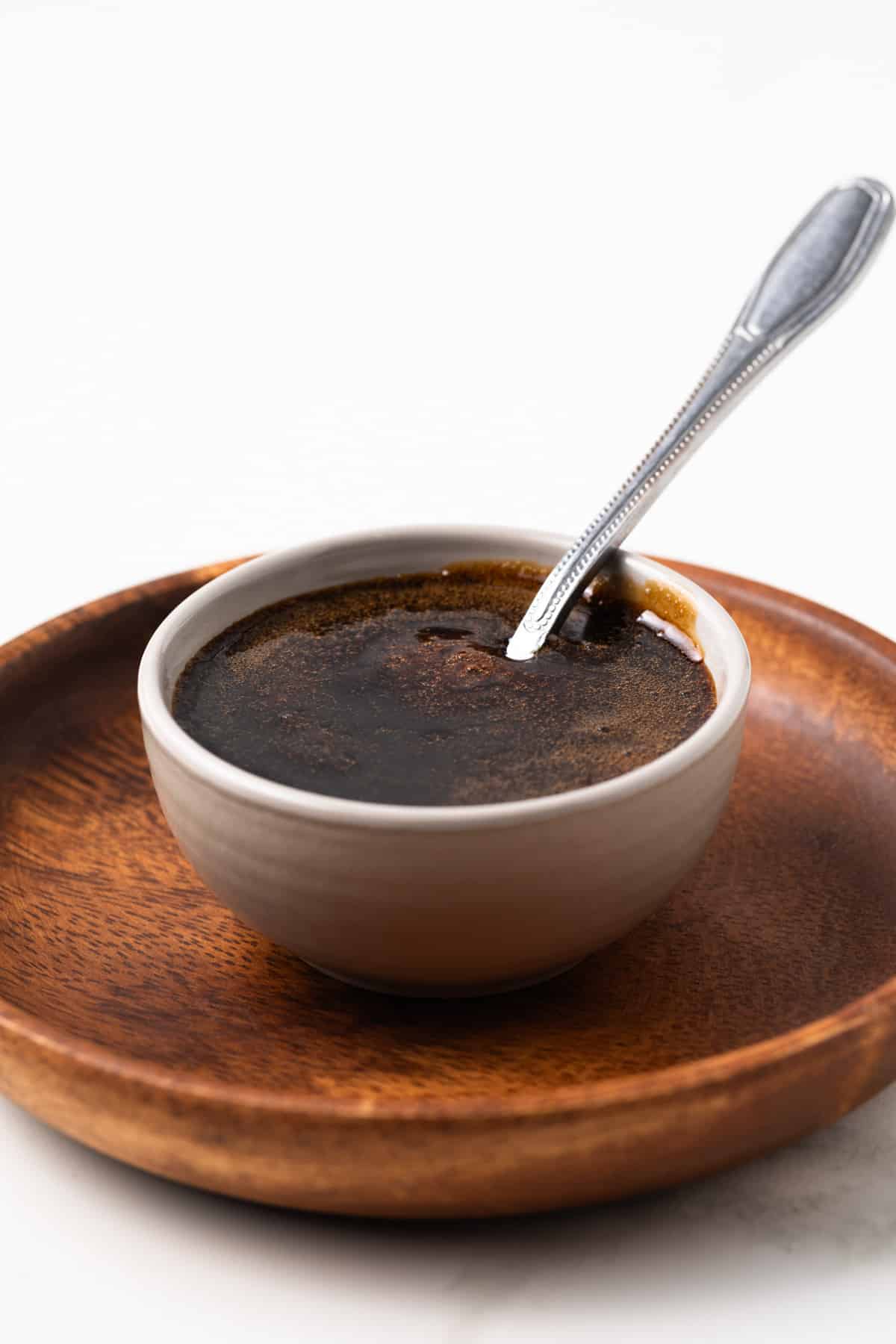 Kecap manis in a bowl.