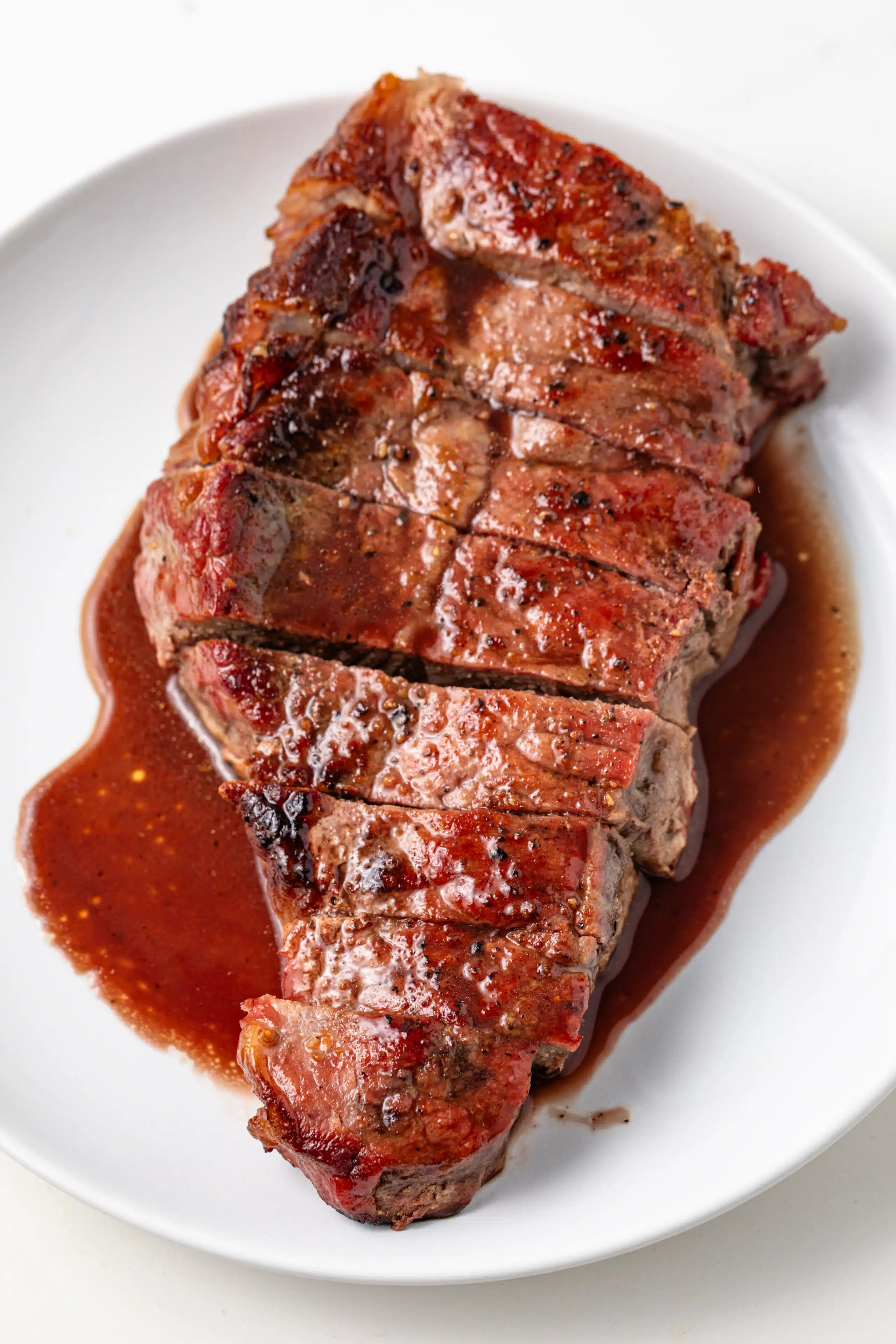 Bordelaise sauce over grilled steak.