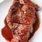 Bordelaise sauce over grilled steak.