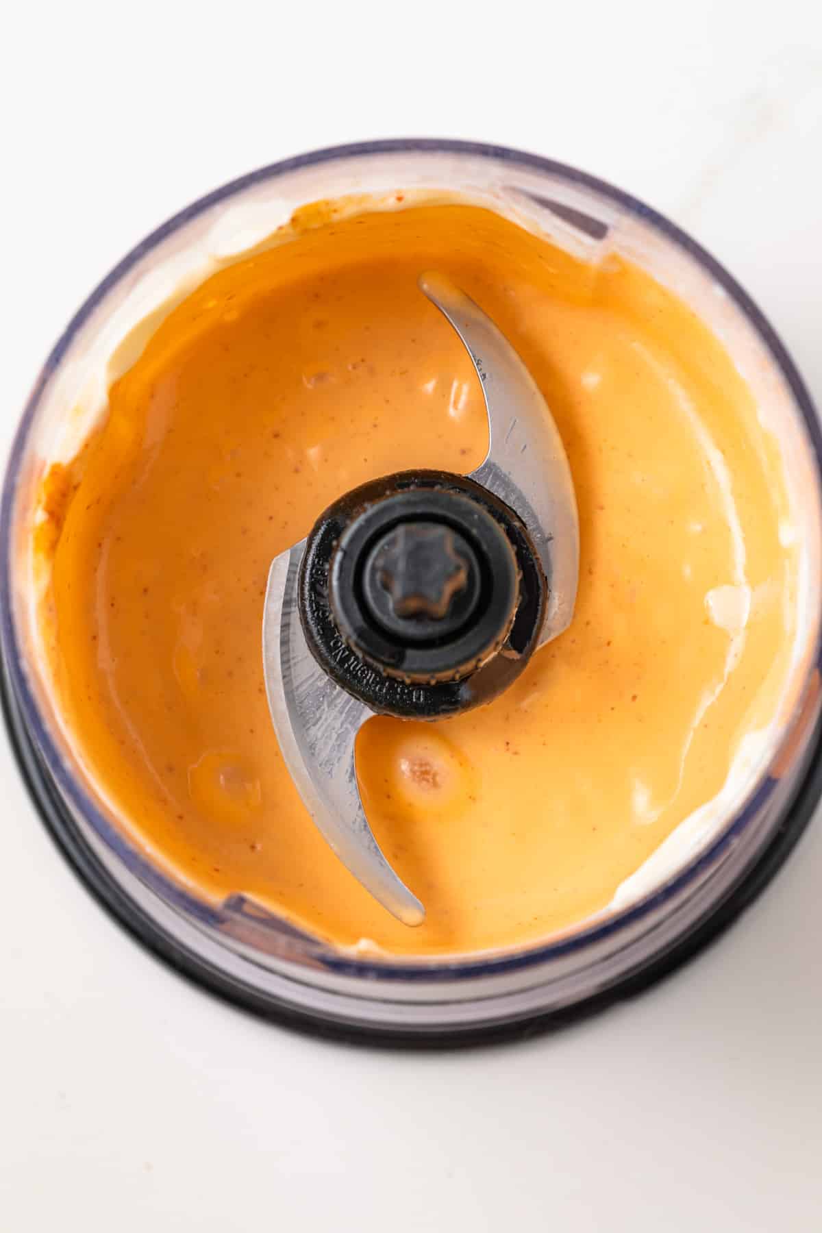 Aioli in a food processor.