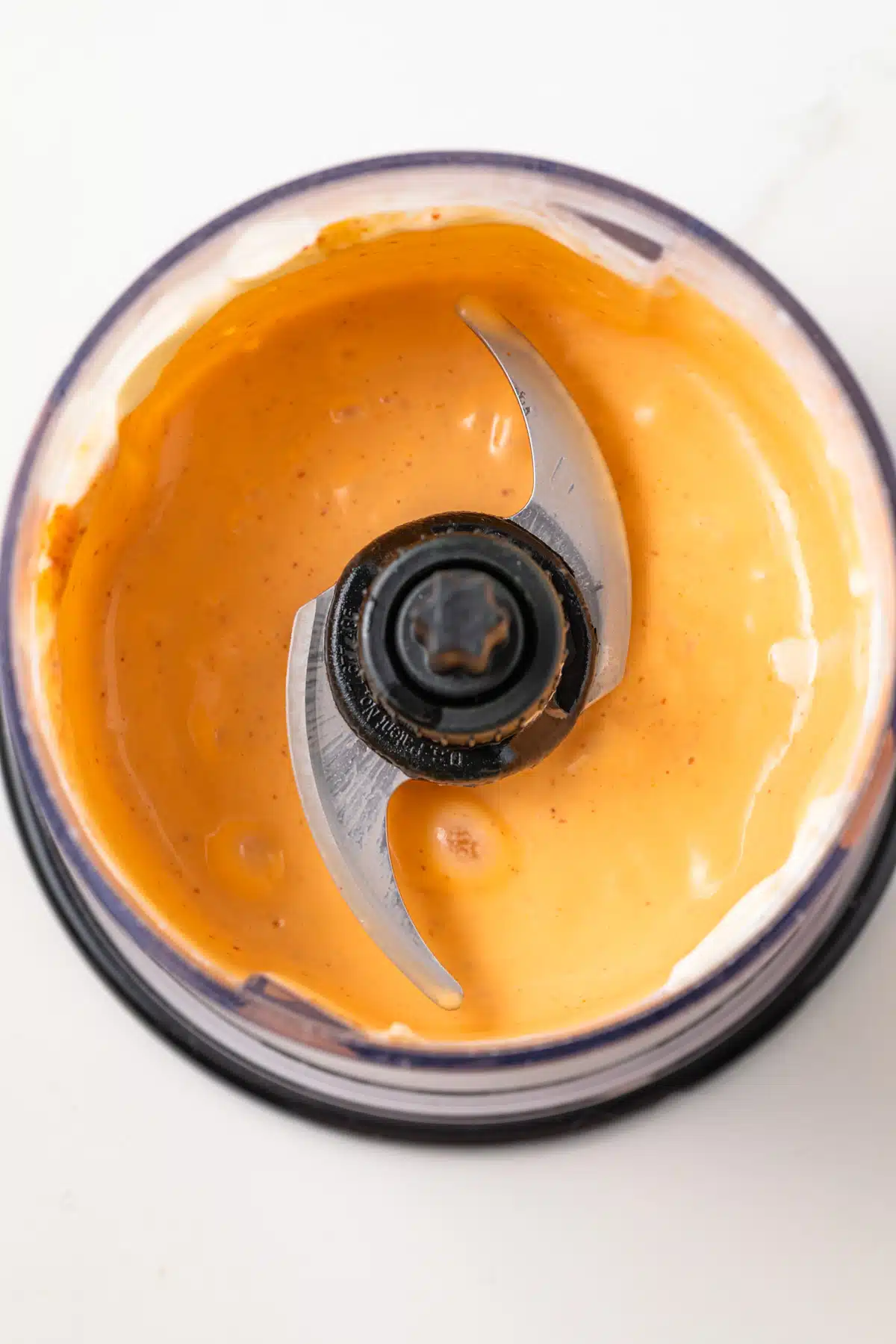 Aioli in a food processor.