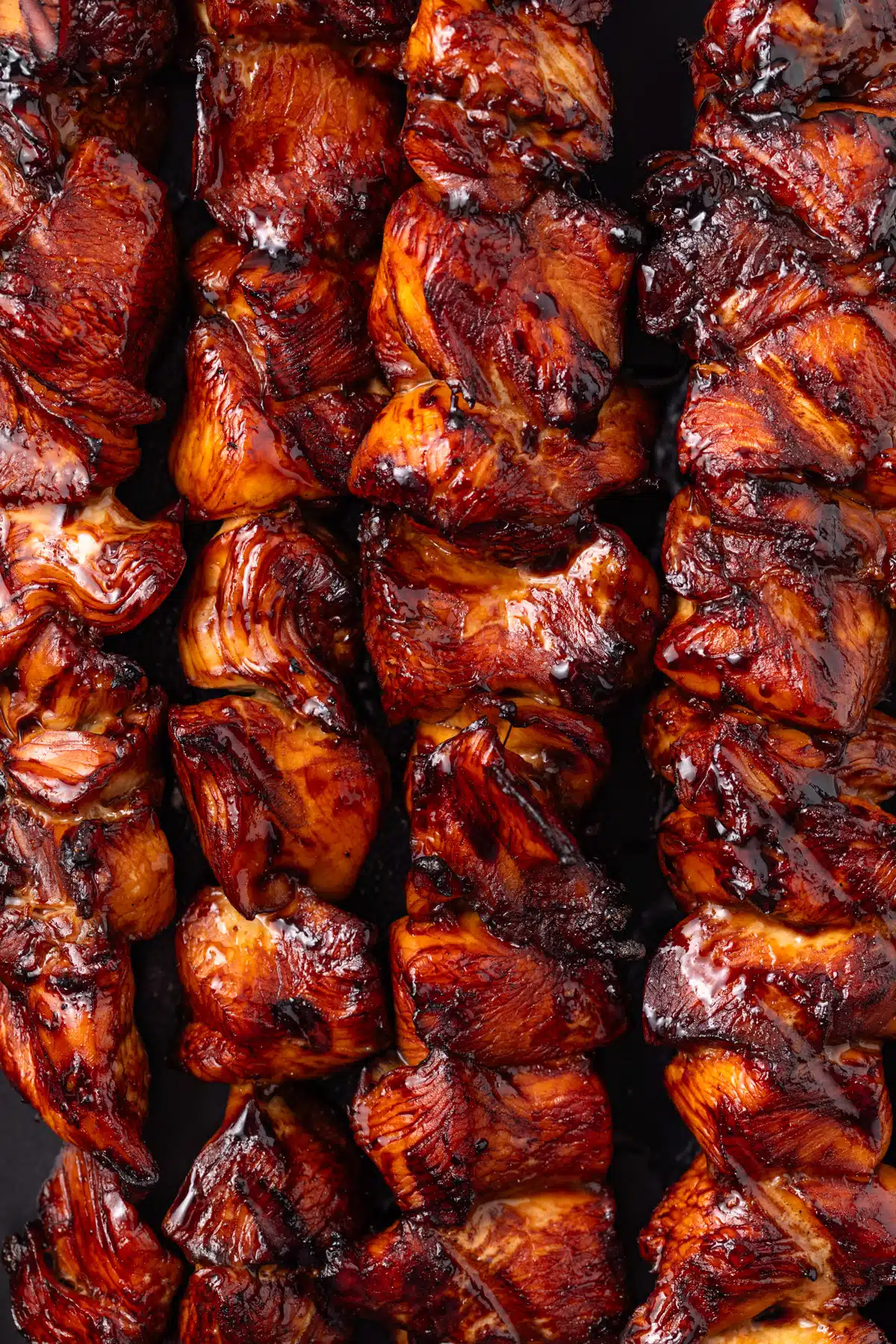 Close up of chicken yakitori.