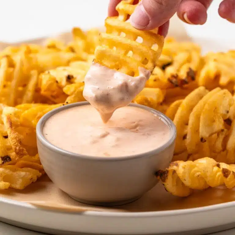 Waffle fry dipped in chipotle aioli.