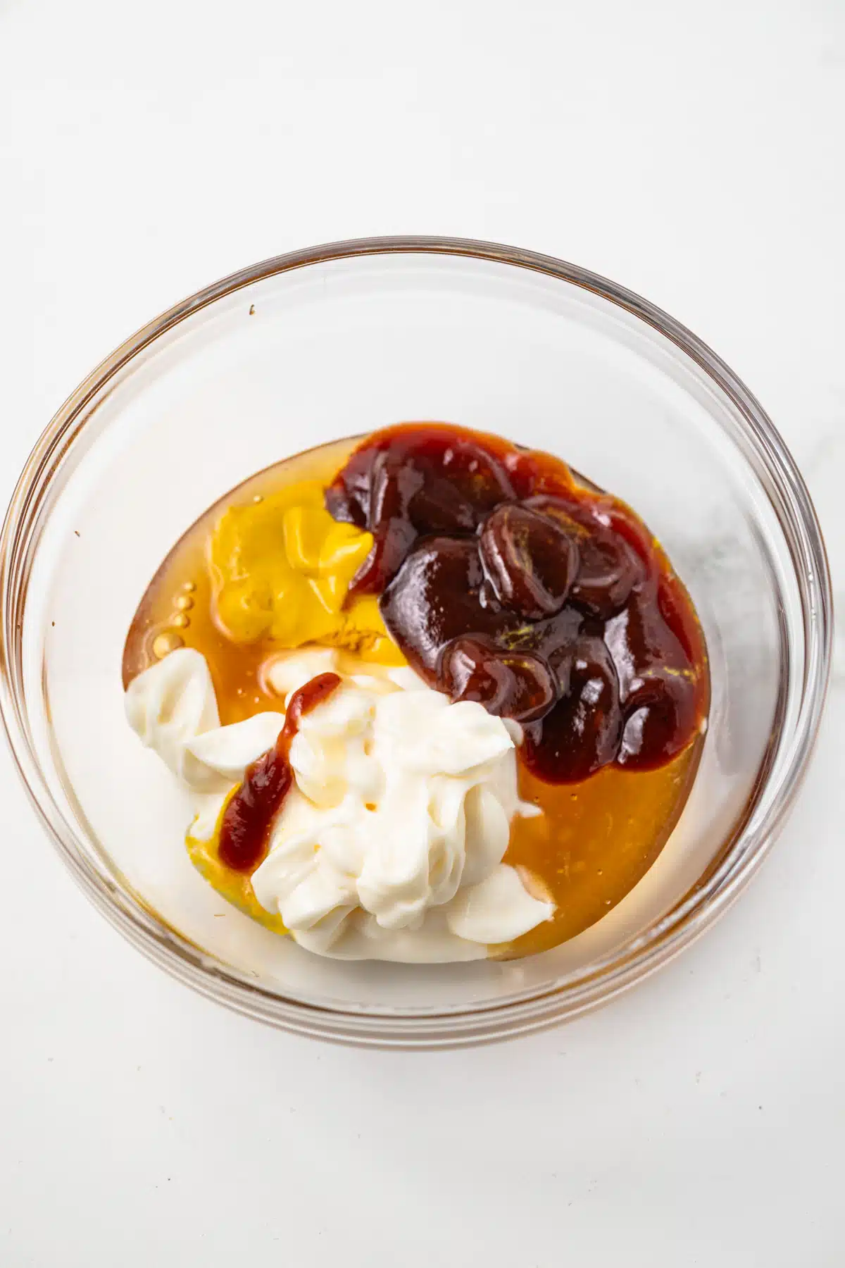 Ingredients in a glass bowl.