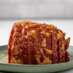 Ham with pineapple glaze.