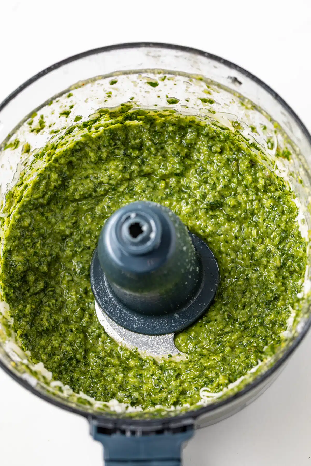 Pesto genovese in a food processor.