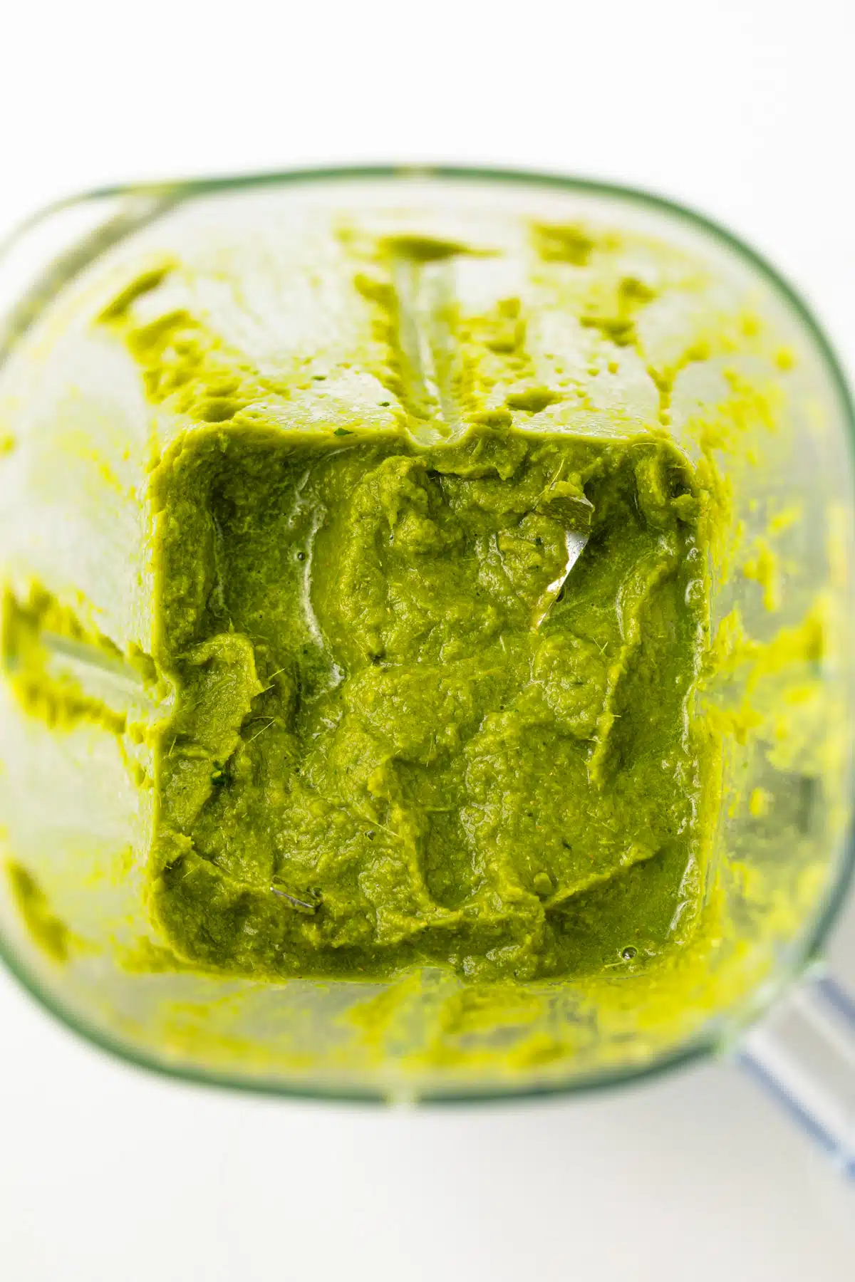 Thai green curry paste in a blender.